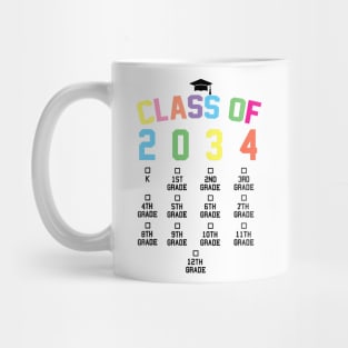 Class Of 2034 Grow With Me Shirt Kinder Back to School Gift Mug